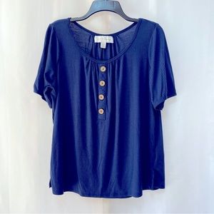 French Laundry blouse with button detail size L